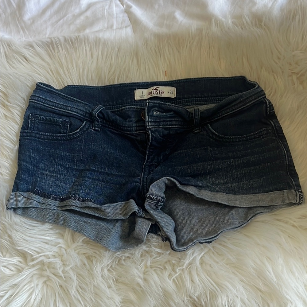 Hollister Blue Jean Shorts with Rolled Hems